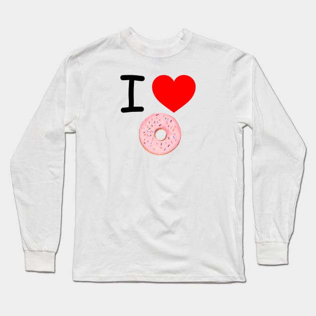 I Heart Donuts Long Sleeve T-Shirt by EmoteYourself